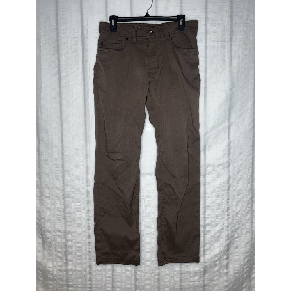 prAna Brion Pants Mens 30x30 Brown Slim Fit Stretch Hiking Outdoor M4BN30312